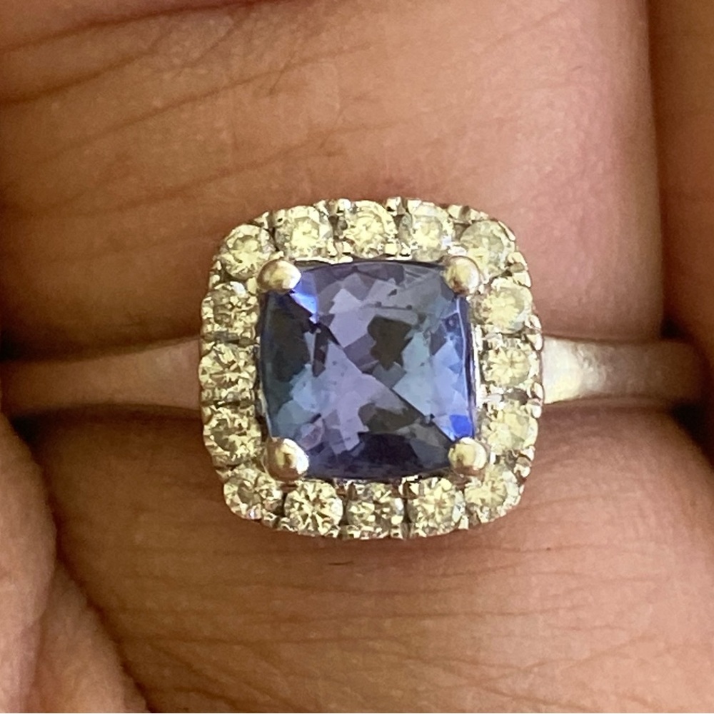 ‼️SOLD‼️ Tanzanite and Diamond Engagement Ring